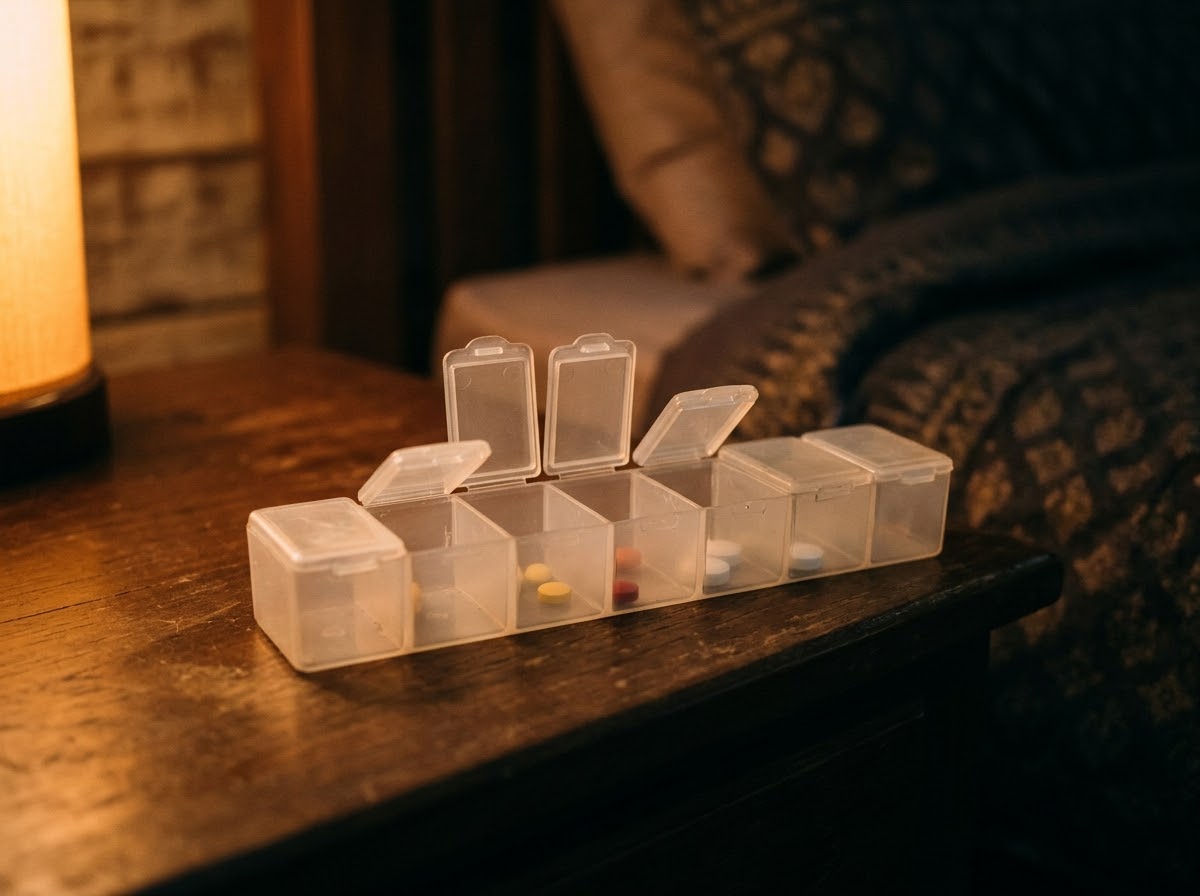 ALLWELL Pill Box B4 ตลับใส่ยารายสัปดาห์ 7 วัน กันน้ำ กันชื้น